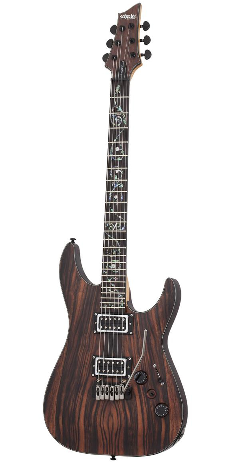 Guitarra Eléctrica Sólida Schecter C-1 Exotic Trem Caoba