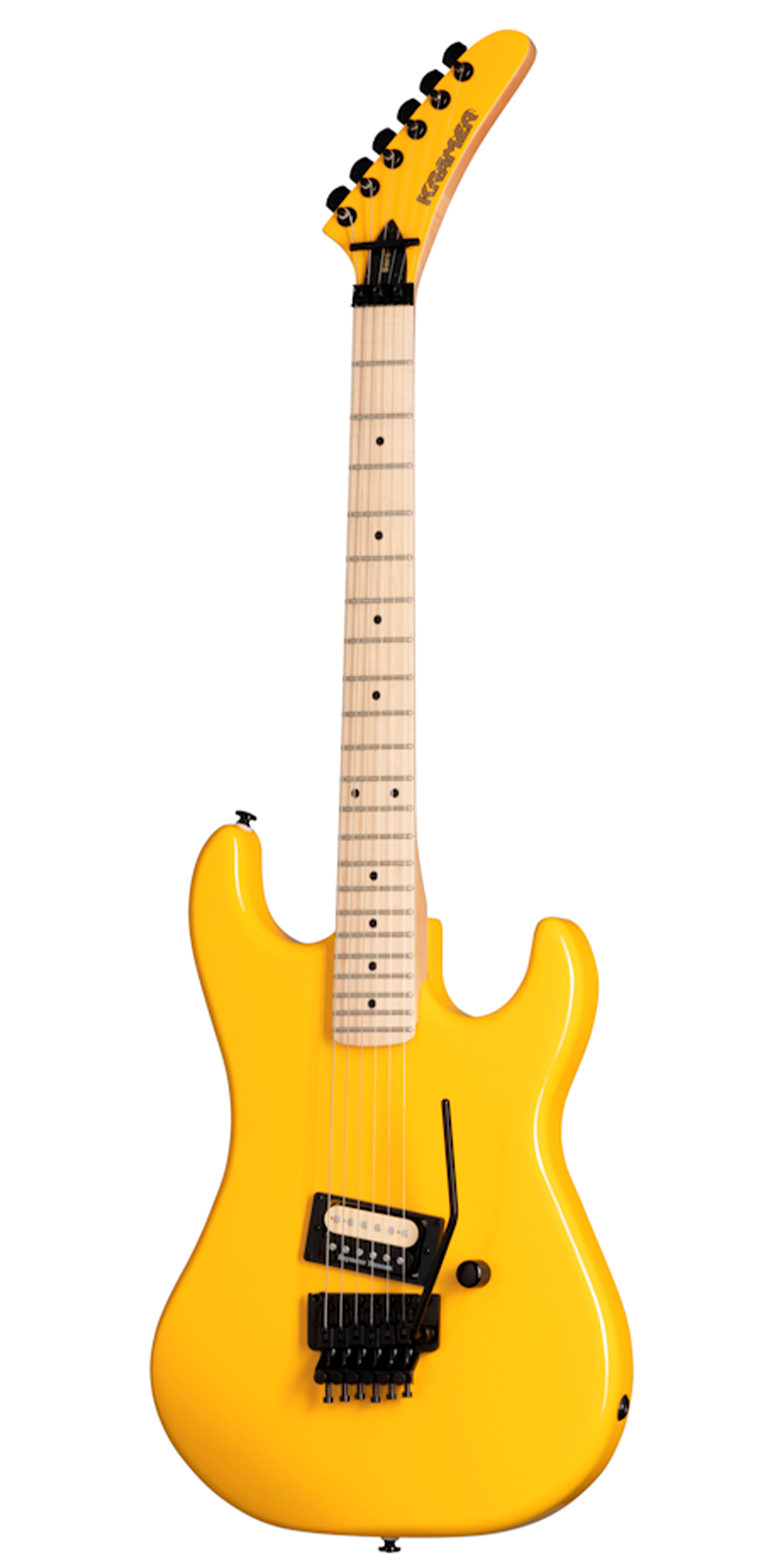 Guitarra Eléctrica Trémolo Amarilla Kramer Baretta Kbvbbf1 Bby