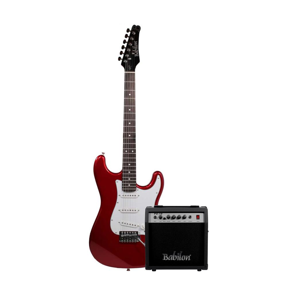 Guitarra Eléctrica Babilon Guitar Start Pack-mrd Rojo con Amplificador