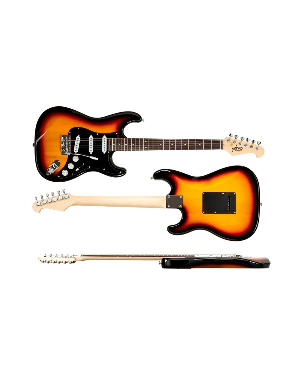 Foto 4 pulgar | Guitarra Eléctrica Monoprice Cali Classic Sunburst Con Gig Bag