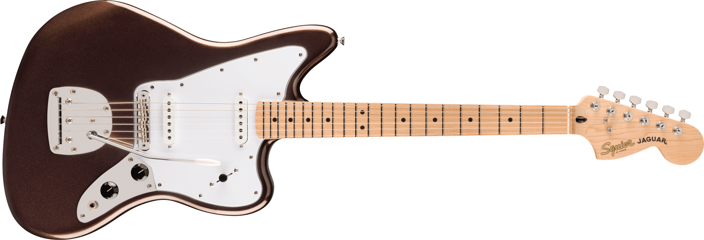 Foto 1 | Guitarra Electrica Fender Affinity Series™ Jaguar Color Marrón Metálico Místico Diapasón De Arce