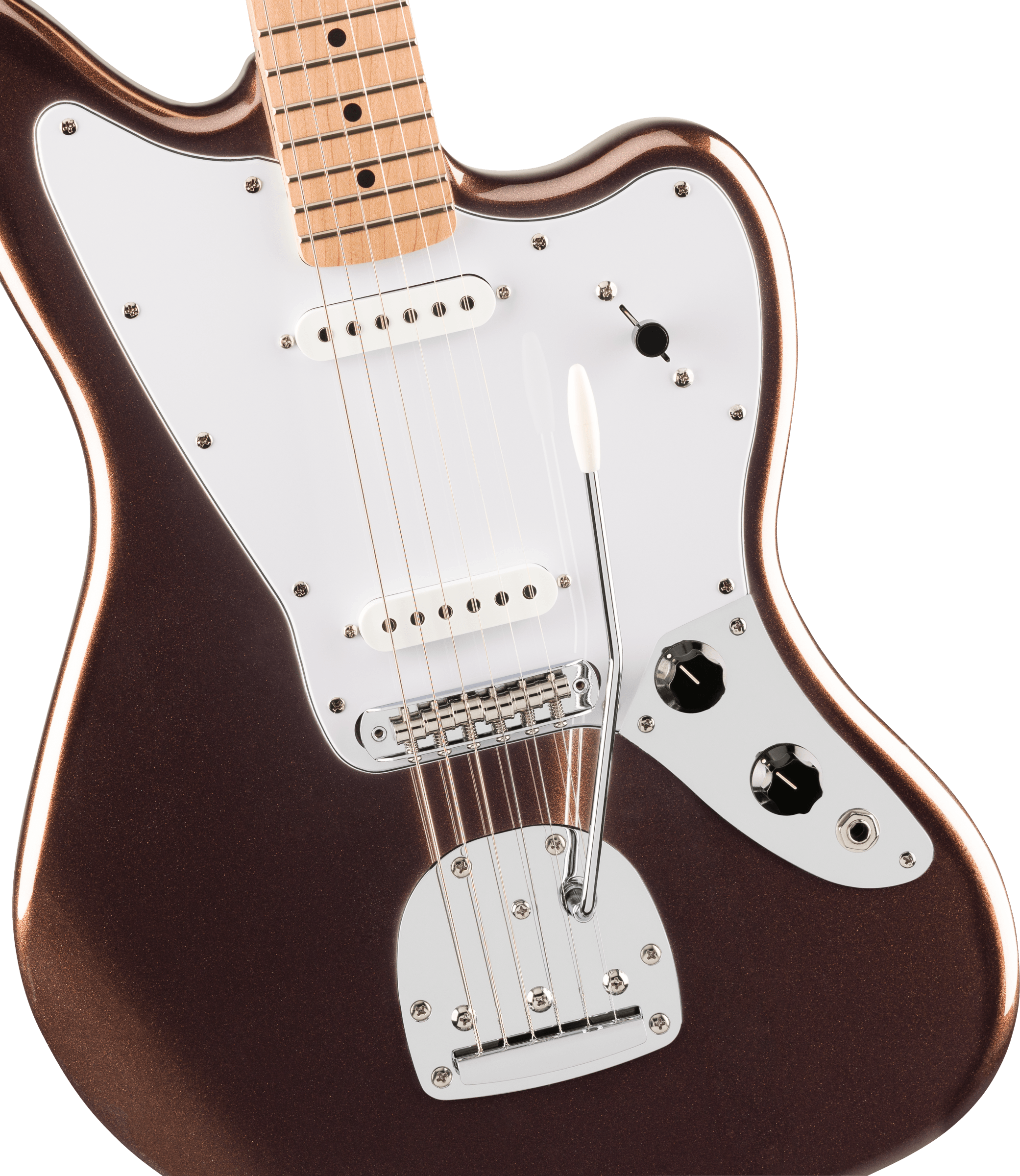 Foto 3 | Guitarra Electrica Fender Affinity Series™ Jaguar Color Marrón Metálico Místico Diapasón De Arce
