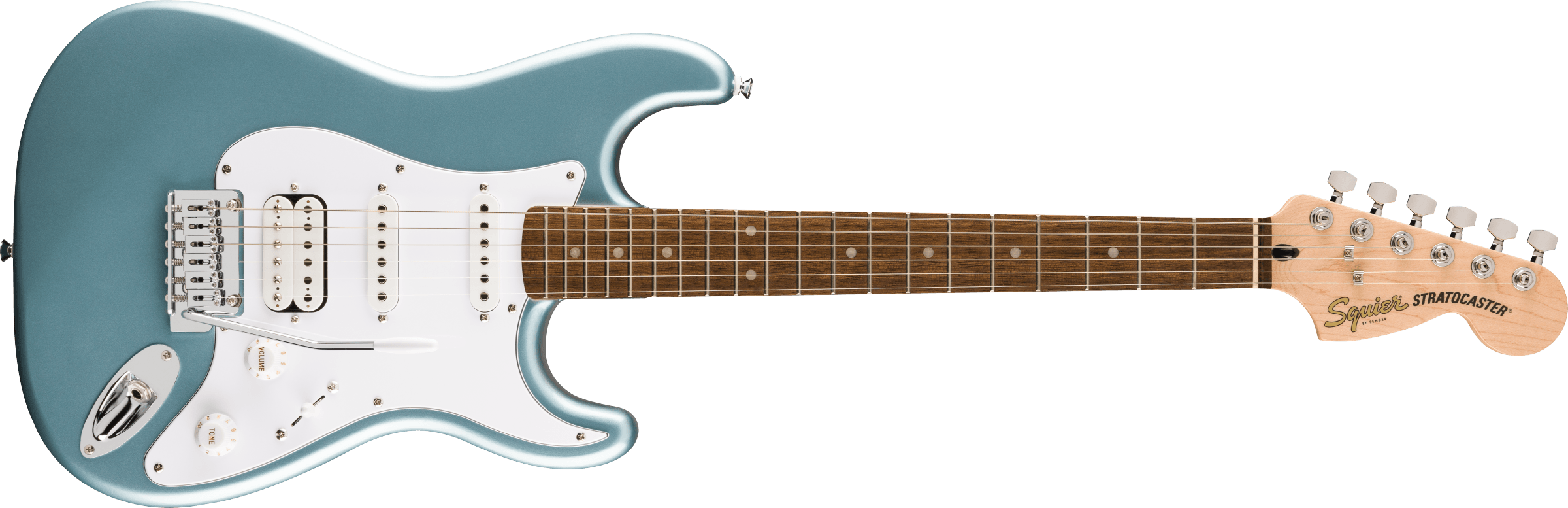 Guitarra Electrica Fender Guitarra Stratocaster  Junior Hss De La Serie Affinity™ Diapasón De Laurel Color Azul Hielo