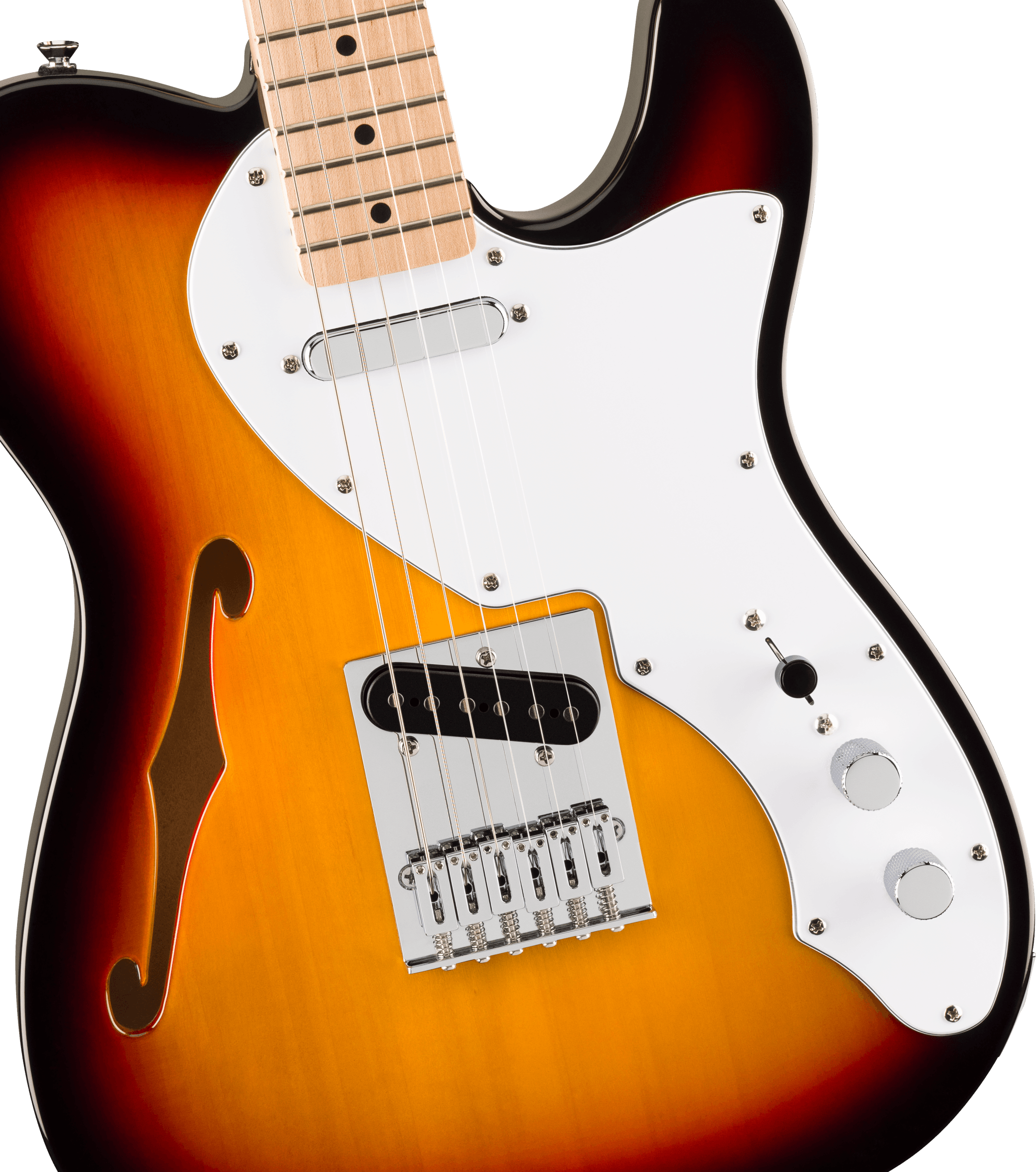 Foto 4 pulgar | Guitarra Electrica Fender  Affinity Series™ Telecaster  Thinline Diapasón De Arce Color Sunburst