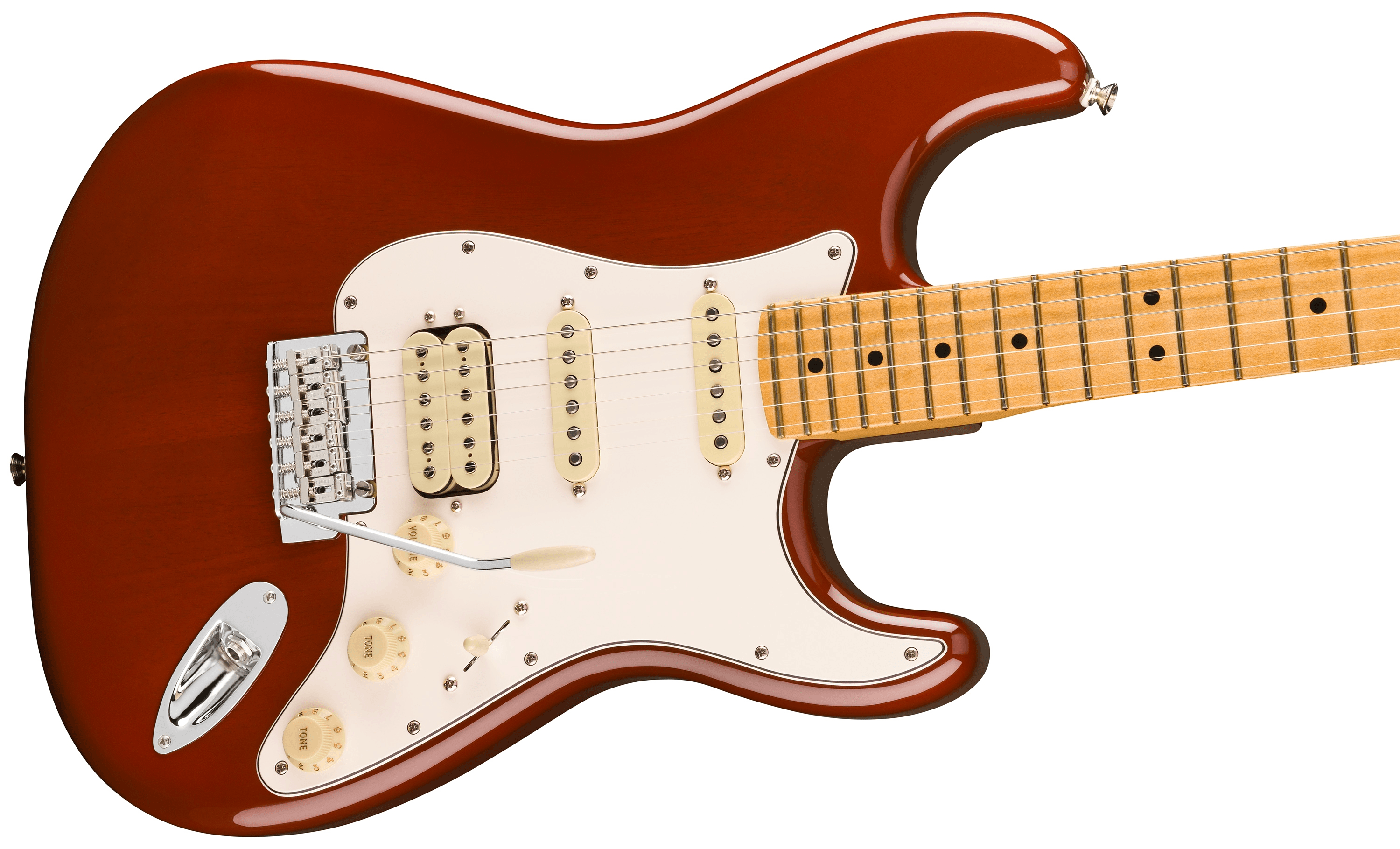 Foto 4 pulgar | Guitarra Eléctrica Fender Player Ii Stratocaster Hss Tono Mocha Burst Transparente