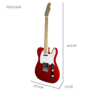 Foto 2 | Paquete Guitarra Eléctrica Steelpro Jethro 029-sk 2023 Telecaster Para Diestro Baswood Color Rojo