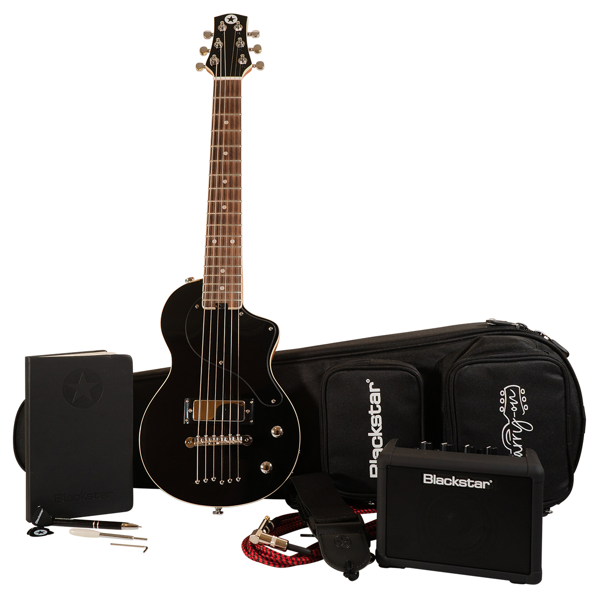 Guitarra Eléctrica Jet Black Blackstar Carry-on GTR Pack DL