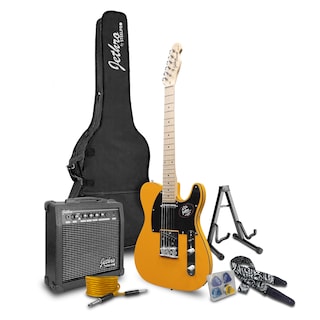 Foto 1 | Paquete Guitarra Eléctrica Jethro Series By Steelpro 027 Color Amarillo