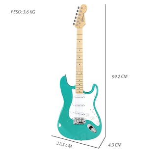 Foto 2 | Paquete Guitarra Electrica Jethro Series By Steelpro 032 Color Sherwood Verde Diapasón De Maple Natural Para Diestro