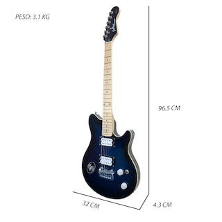 Foto 4 | Guitarra Eléctrica Steelpro Jethro 058-sk Flamed Blue Burst