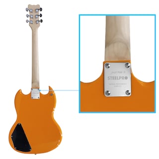 Foto 7 | Guitarra Eléctrica Steelpro Jethro 057-sk Naranja Claro