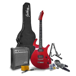 Foto 8 | Paquete Guitarra Eléctrica Jethro Series by Steelpro 036 Rojo