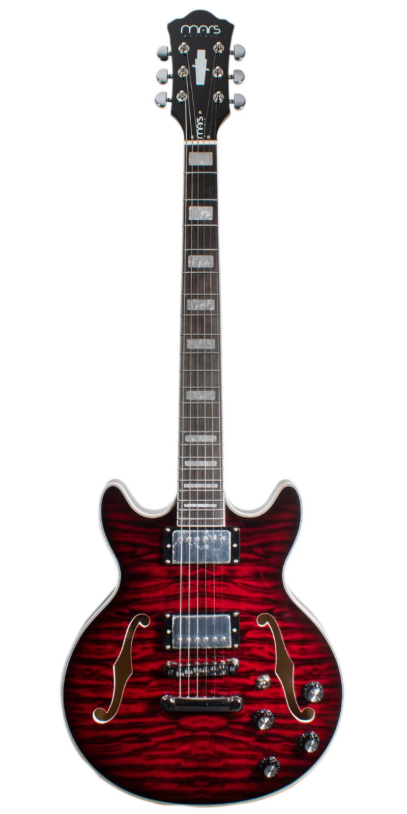 Guitarra Eléctrica 6 Cuerdas Mars Modelo Jazz Satin Red