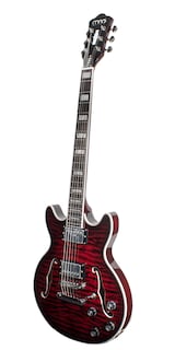 Foto 2 | Guitarra Eléctrica 6 Cuerdas Mars Modelo Jazz Satin Red