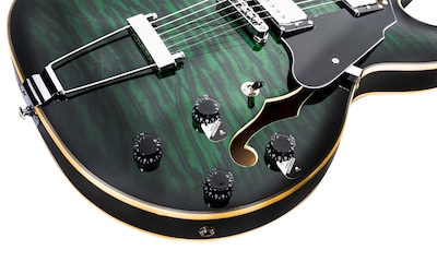 Foto 6 | Guitarra Eléctrica 6 Cuerdas Mars Hollowbody 335 Custom Grn