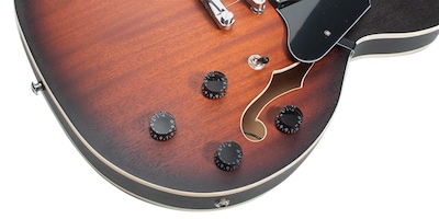 Foto 5 | Guitarra Eléctrica 6 Cuerdas Mars Hollowbody 335 Satin Violin Sunburst