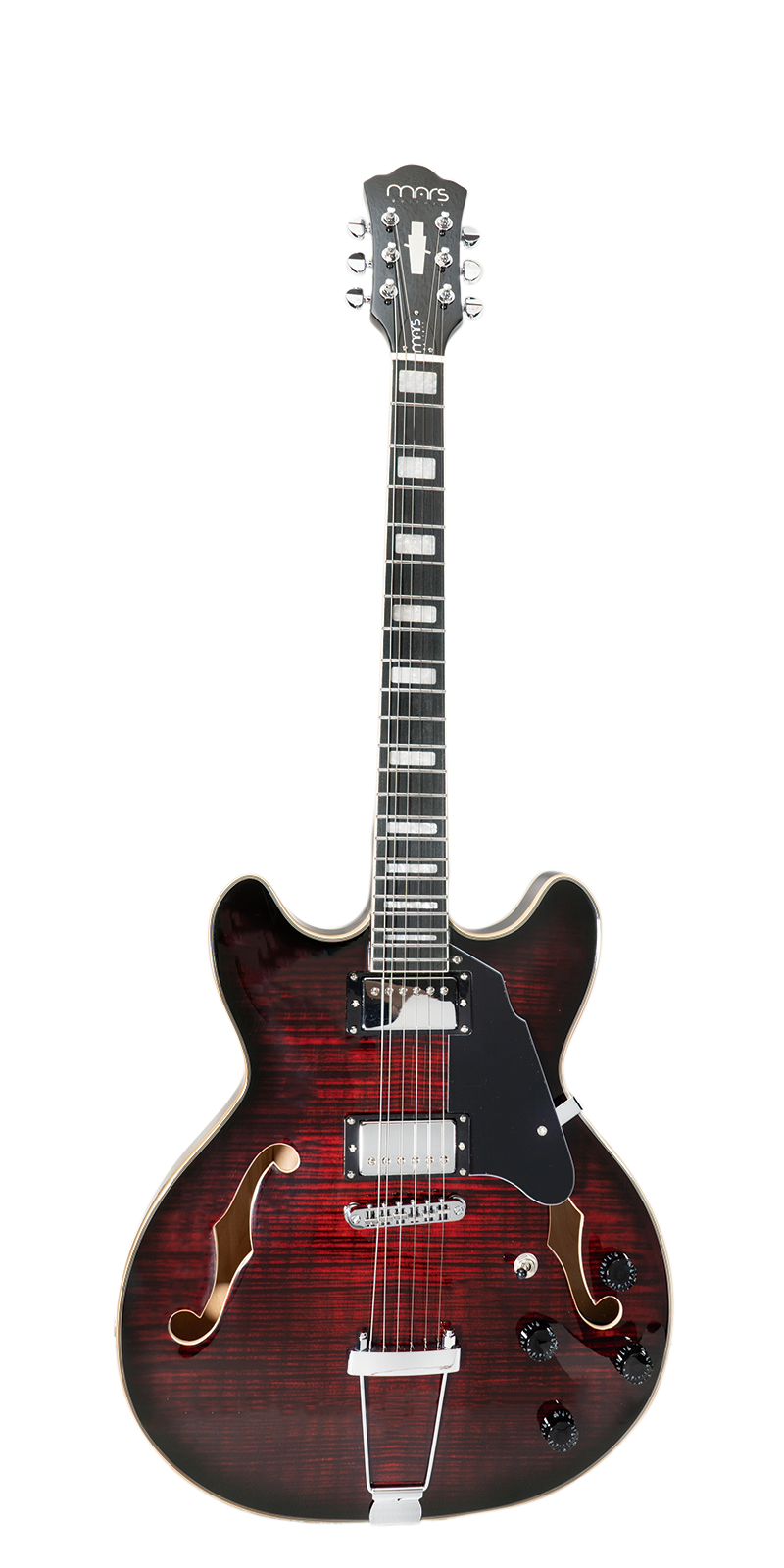 Guitarra Eléctrica 6 Cuerdas Mars Hollowbody 335 Classic Red