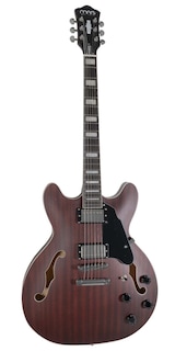Foto 1 | Guitarra Eléctrica 6 Cuerdas Mars Modelo Hollowbody 335 Satin Rojo