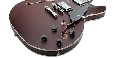 Foto 6 | Guitarra Eléctrica 6 Cuerdas Mars Modelo Hollowbody 335 Satin Rojo