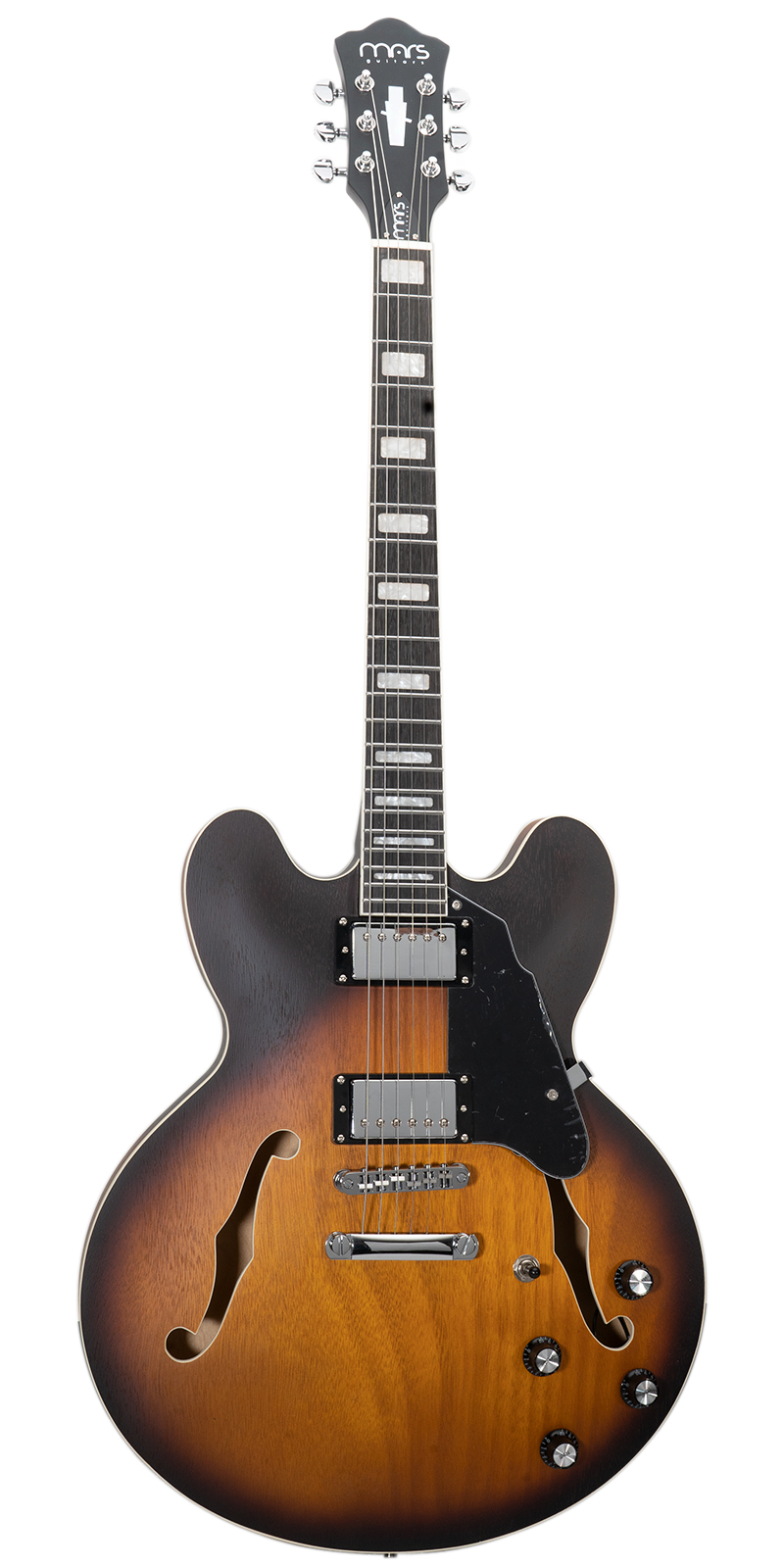 Guitarra Eléctrica 6 Cuerdas Mars Hollowbody 339 Satin Violin Sunburst