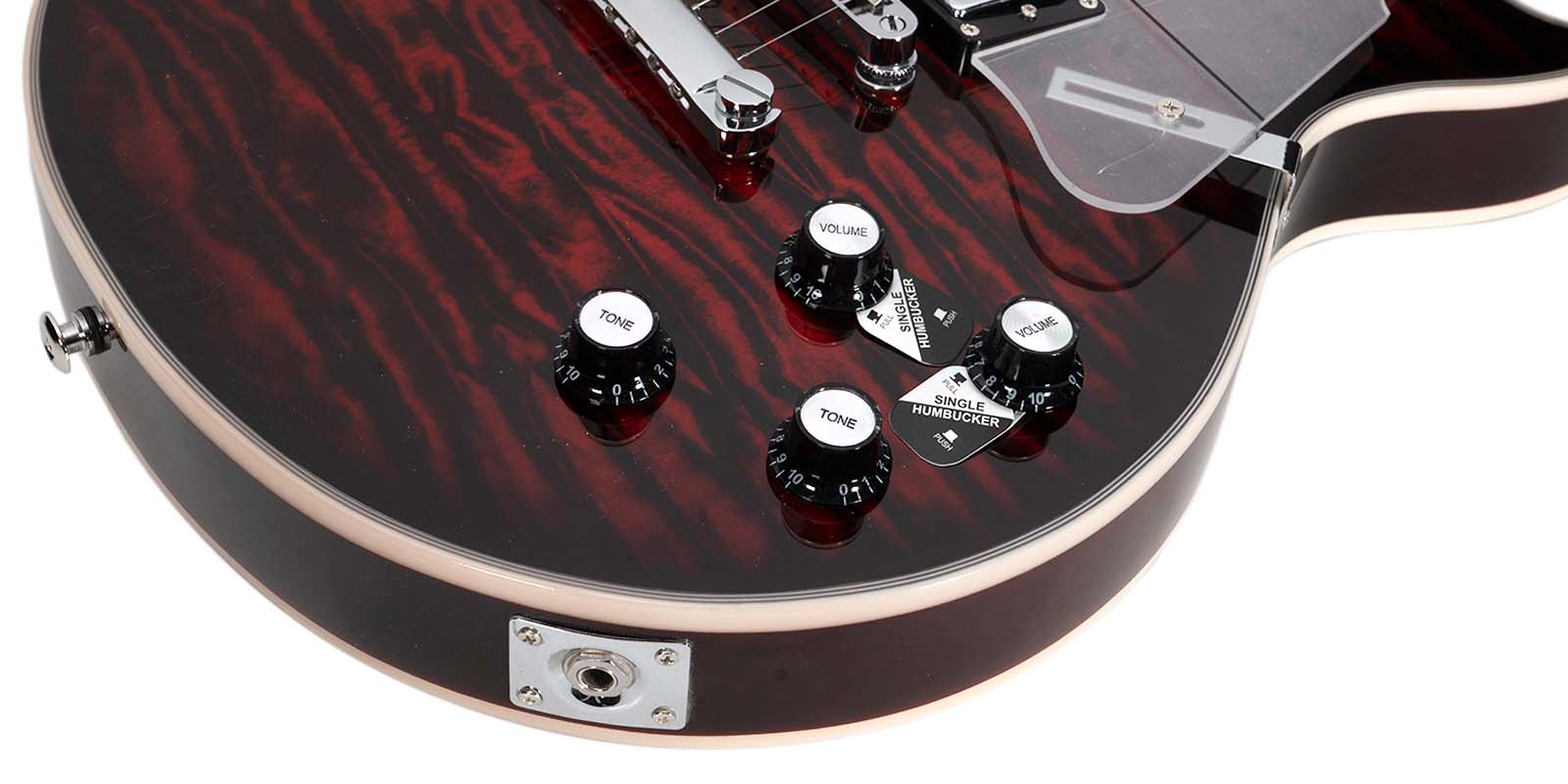 Foto 8 | Guitarra Eléctrica 6 Cuerdas Mars Les Paul Custom Red