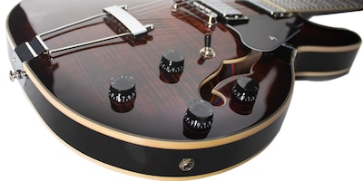 Foto 6 | Guitarra Eléctrica 6 Cuerdas Mars Hollowbody 335 Classic Brown