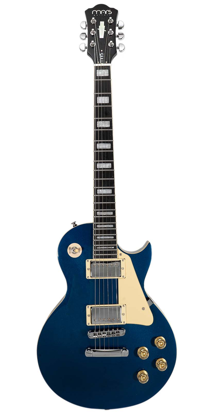 Foto 2 pulgar | Guitarra Eléctrica 6 Cuerdas Mars Modelo Lp Classic Azul