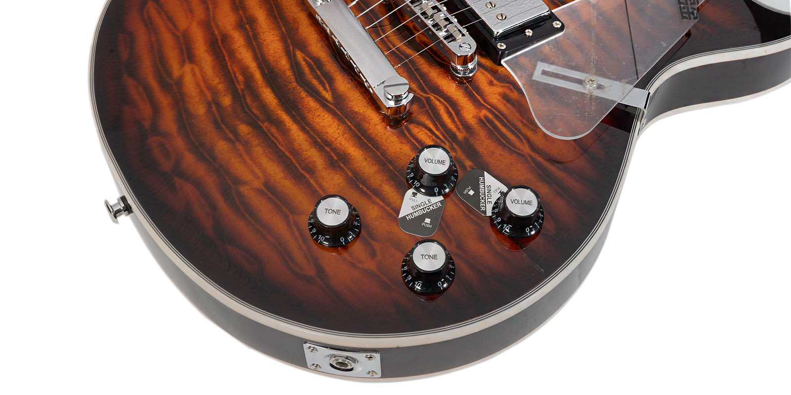 Foto 7 pulgar | Guitarra Eléctrica 6 Cuerdas Mars Les Paul Custom Brown