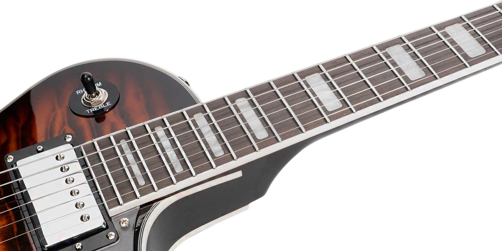 Foto 8 pulgar | Guitarra Eléctrica 6 Cuerdas Mars Les Paul Custom Brown