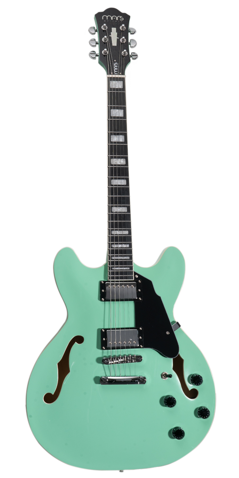 Foto 2 pulgar | Guitarra Eléctrica 6 Cuerdas Mars Hollowbody 335 Studio Verde