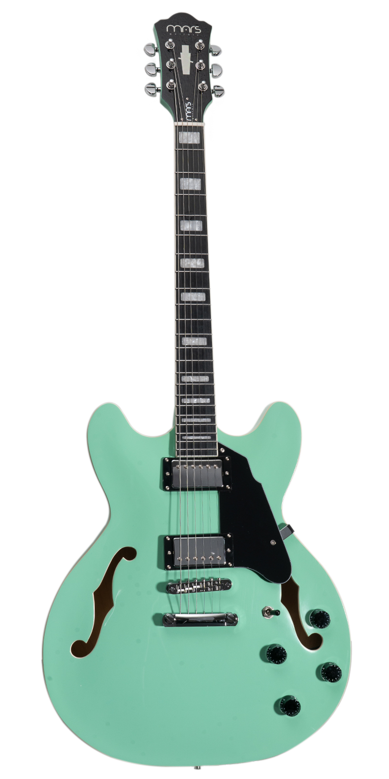 Guitarra Eléctrica 6 Cuerdas Mars Hollowbody 335 Studio Verde