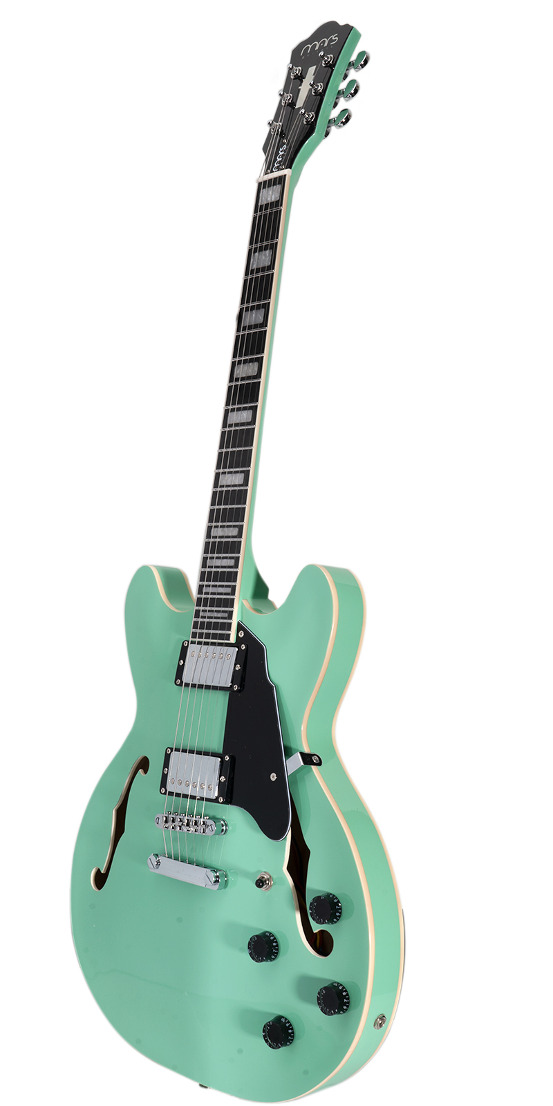 Foto 3 pulgar | Guitarra Eléctrica 6 Cuerdas Mars Hollowbody 335 Studio Verde