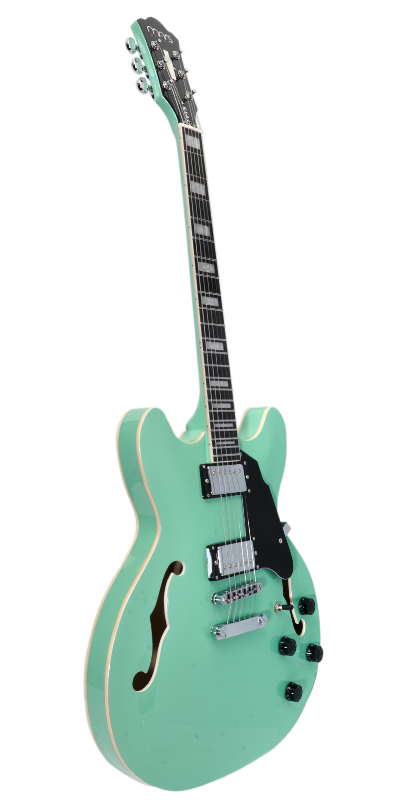 Foto 4 pulgar | Guitarra Eléctrica 6 Cuerdas Mars Hollowbody 335 Studio Verde