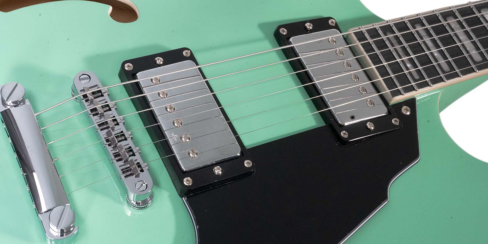 Foto 7 pulgar | Guitarra Eléctrica 6 Cuerdas Mars Hollowbody 335 Studio Verde