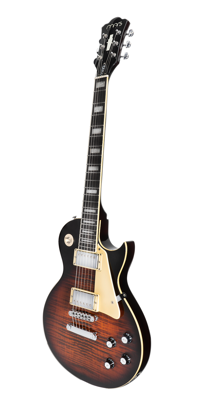 Foto 3 pulgar | Guitarra Eléctrica 6 Cuerdas Mars Les Paul Traditional Tobacco Sunburst