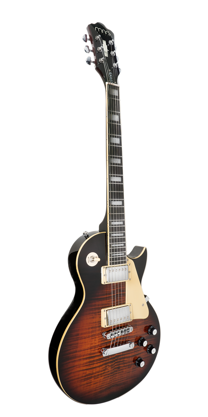 Foto 4 pulgar | Guitarra Eléctrica 6 Cuerdas Mars Les Paul Traditional Tobacco Sunburst