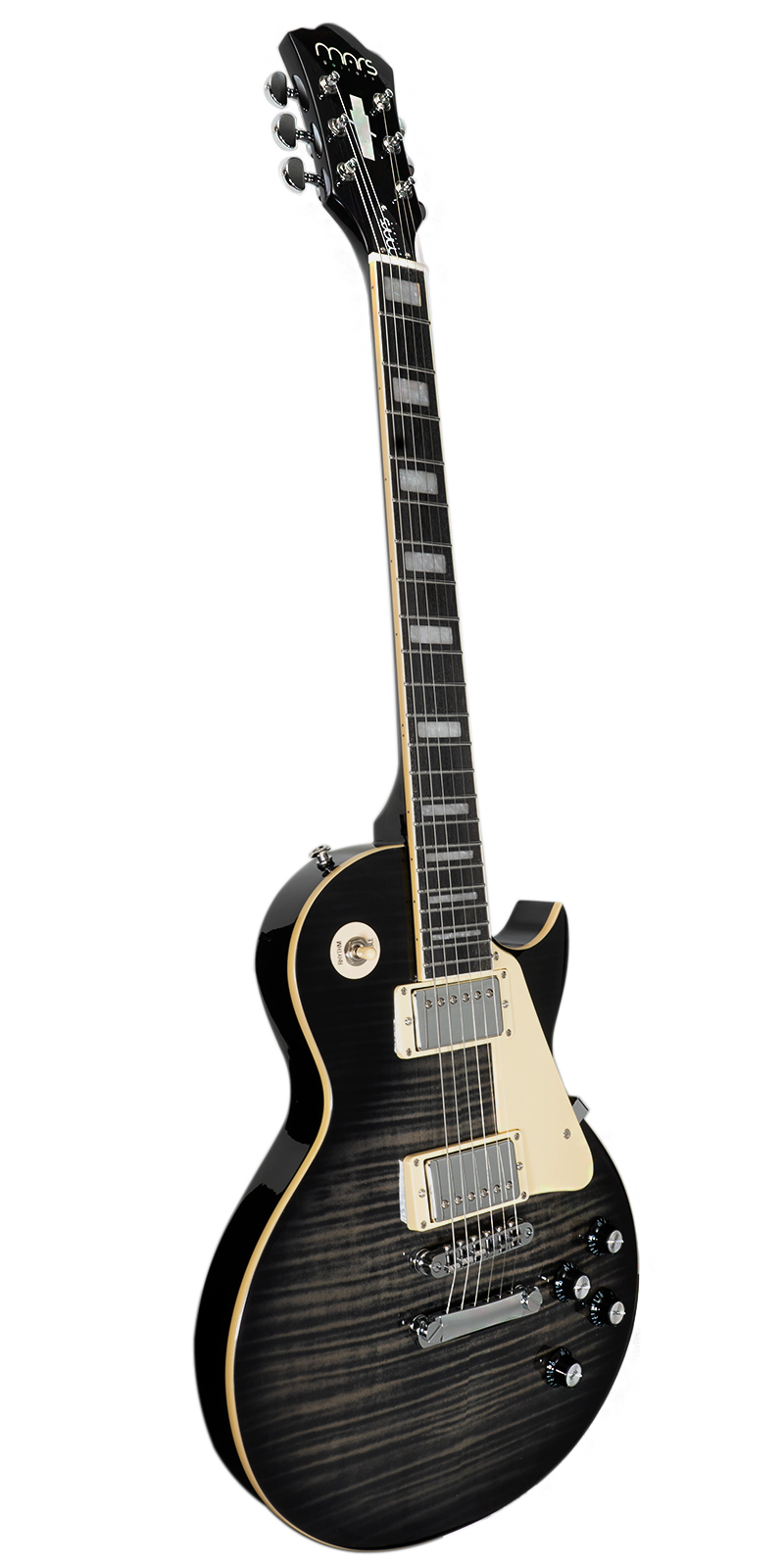 Foto 4 pulgar | Guitarra Eléctrica 6 Cuerdas Mars Les Paul Traditional Black