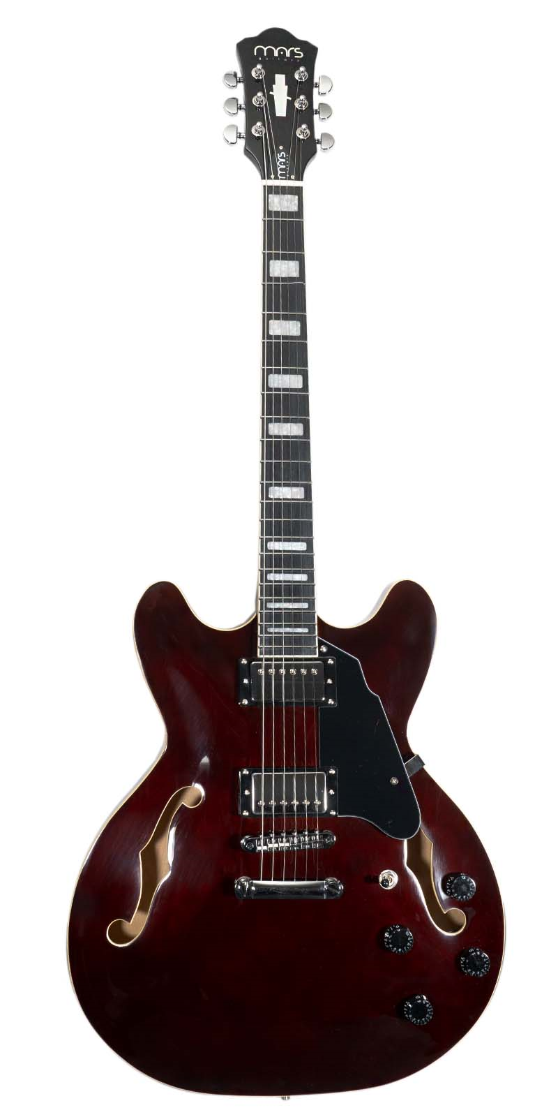 Guitarra Eléctrica 6 Cuerdas Mars Hollowbody 335 Studio Brown