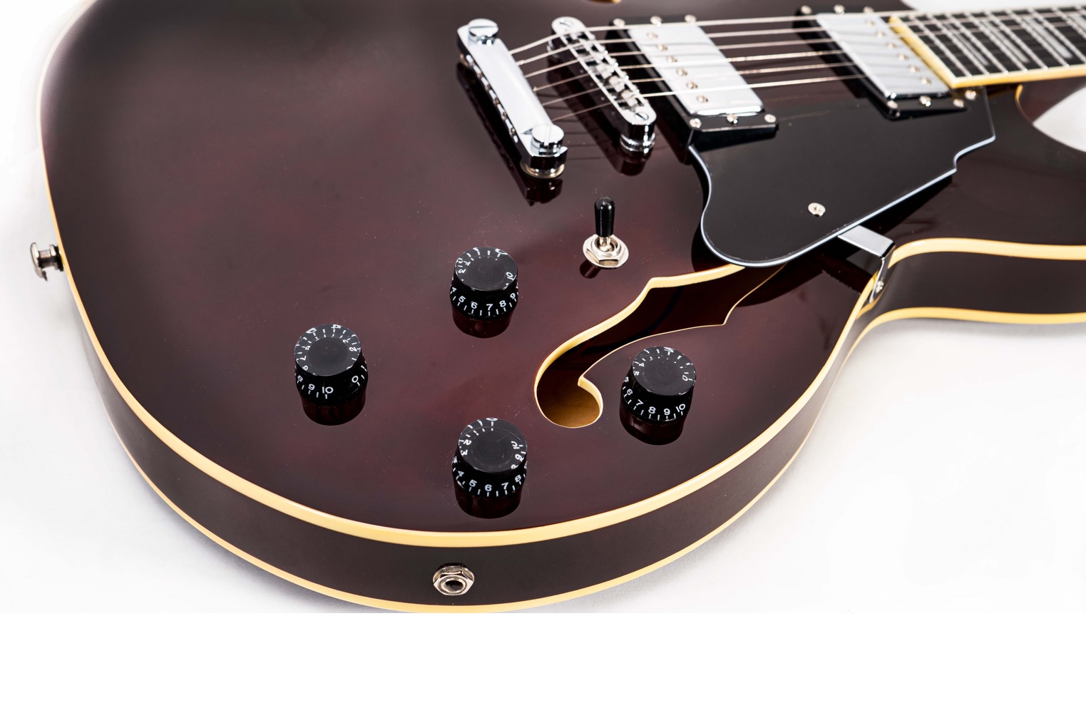 Foto 5 pulgar | Guitarra Eléctrica 6 Cuerdas Mars Hollowbody 335 Studio Brown