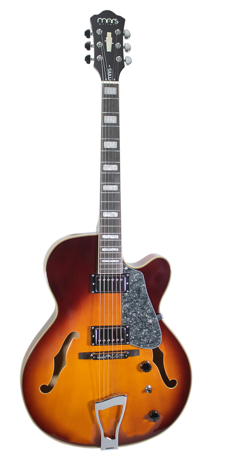 Guitarra Eléctrica 6 Cuerdas Mars Modelo Archtop Violin Sunburst