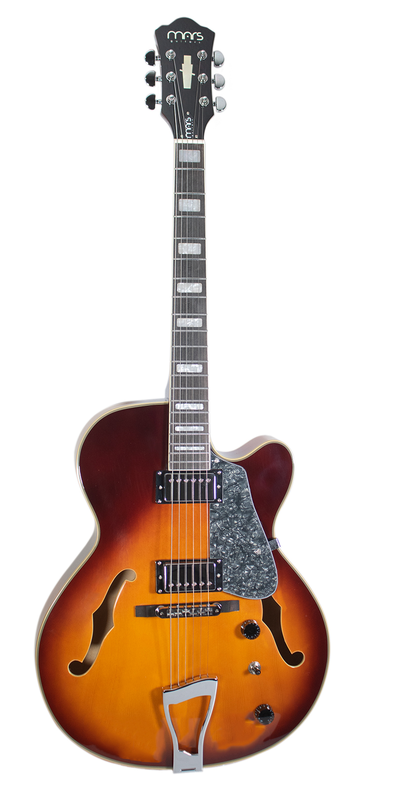Foto 1 | Guitarra Eléctrica 6 Cuerdas Mars Modelo Archtop Violin Sunburst