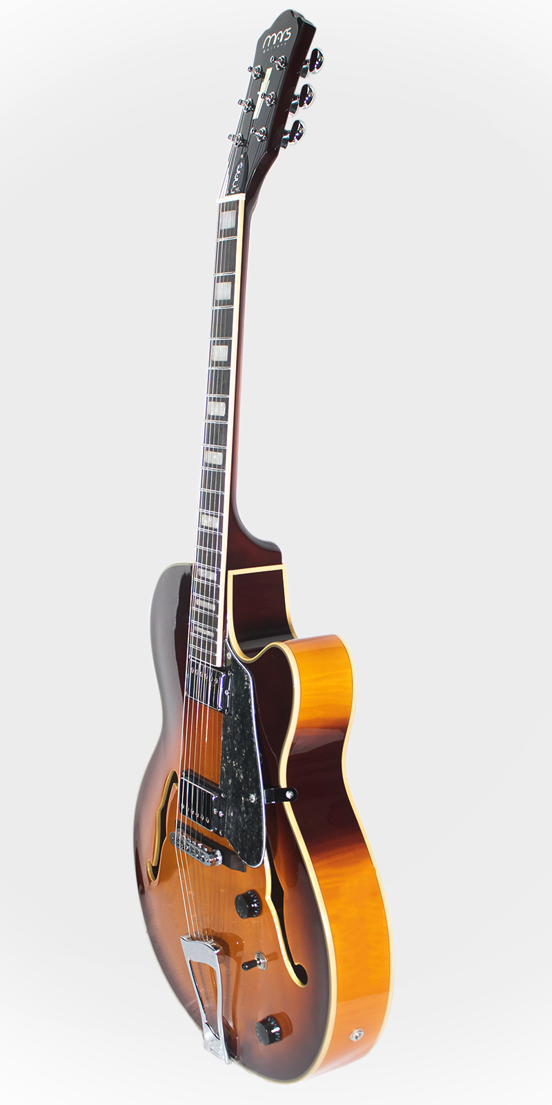 Foto 3 pulgar | Guitarra Eléctrica 6 Cuerdas Mars Modelo Archtop Violin Sunburst