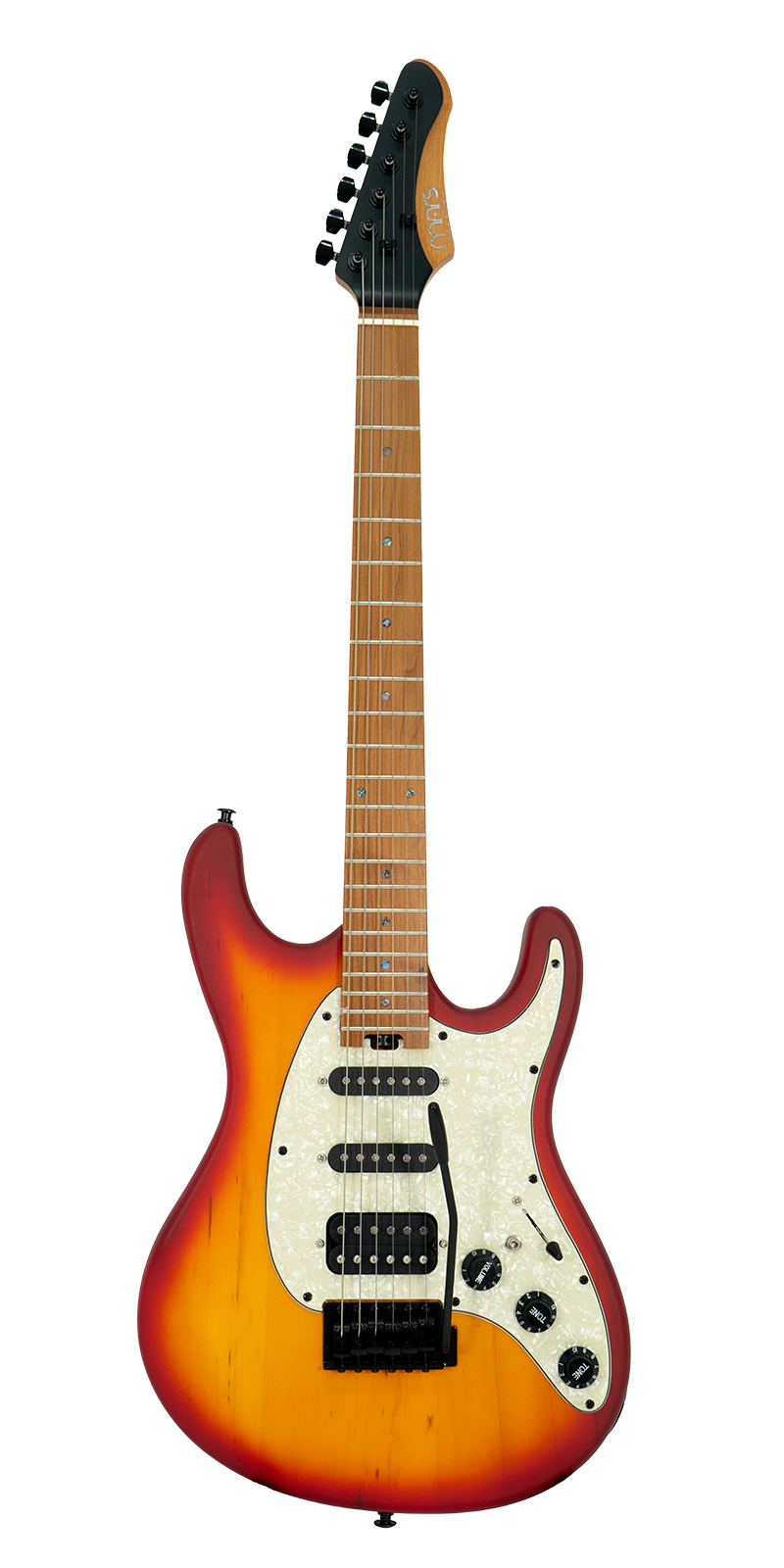 Foto 2 pulgar | Guitarra Eléctrica 6 Cuerdas Mars Strat Cherry Sunburst