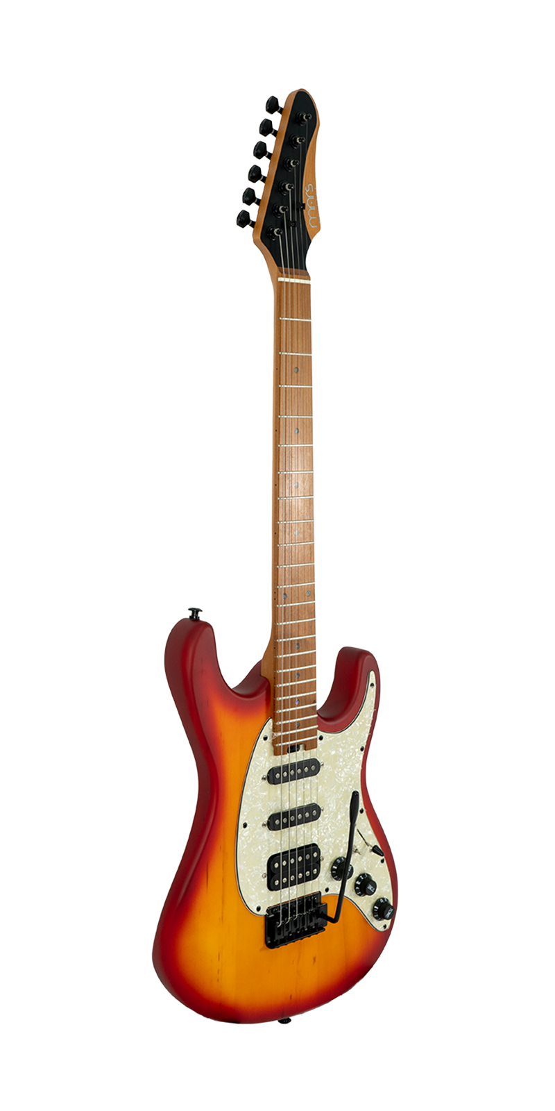 Foto 4 pulgar | Guitarra Eléctrica 6 Cuerdas Mars Strat Cherry Sunburst