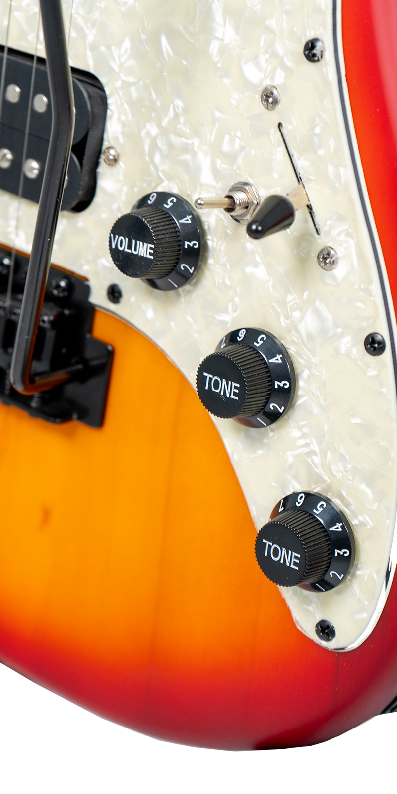 Foto 6 pulgar | Guitarra Eléctrica 6 Cuerdas Mars Strat Cherry Sunburst