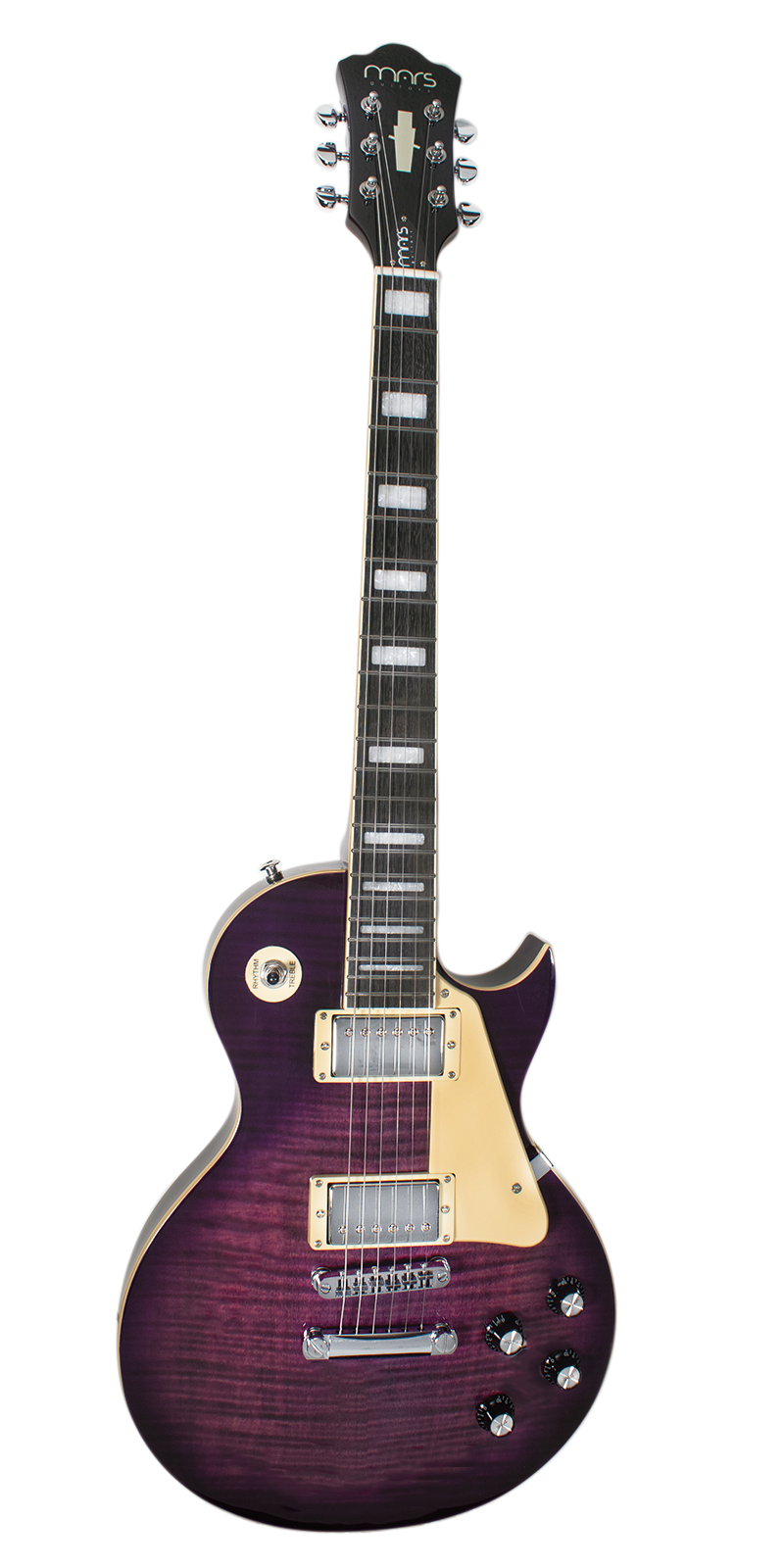 Foto 2 pulgar | Guitarra Eléctrica 6 Cuerdas Mars Les Paul Traditional Purple
