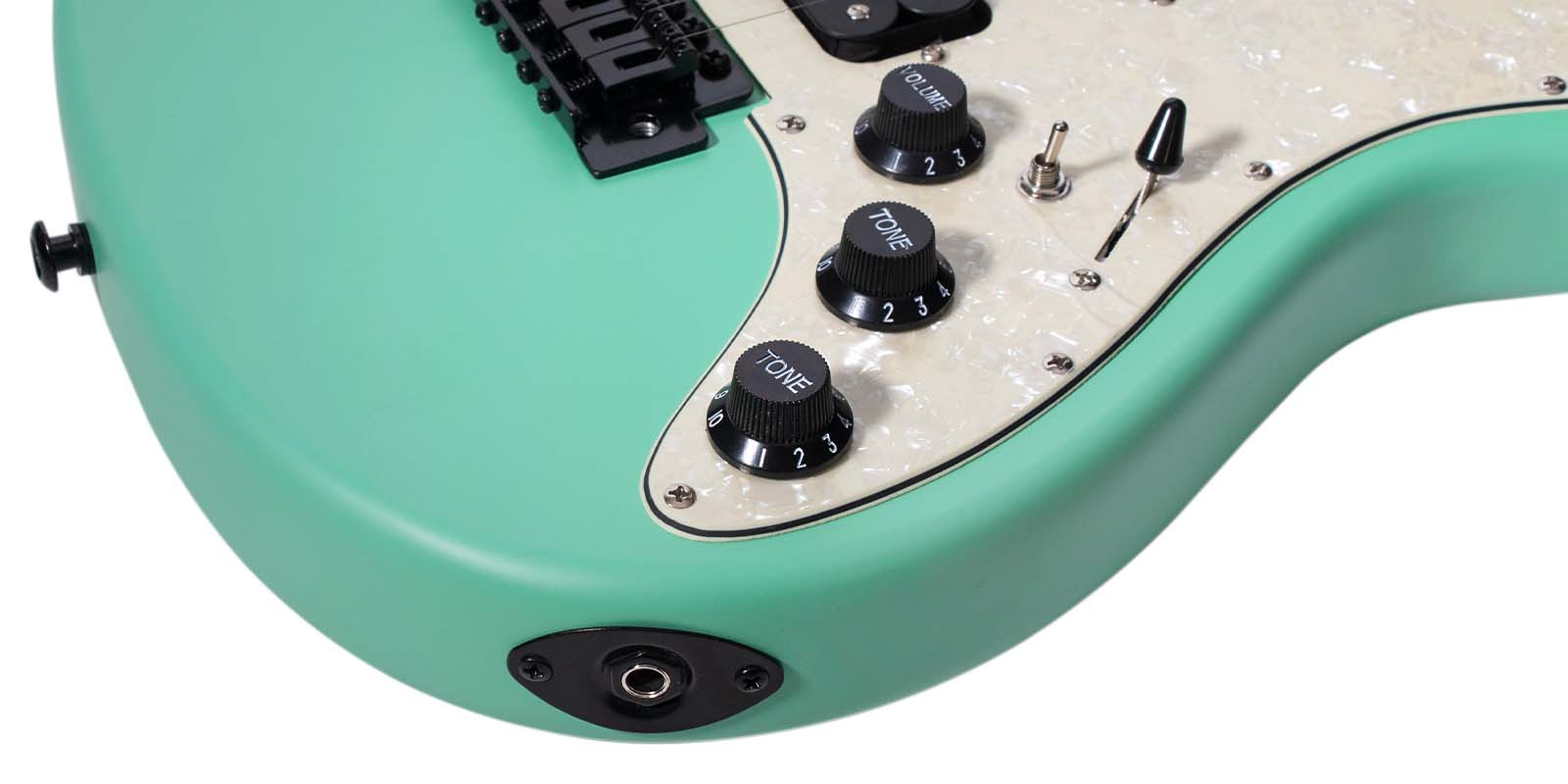 Foto 5 pulgar | Guitarra Eléctrica 6 Cuerdas Mars Strat Solid Seafoam Green