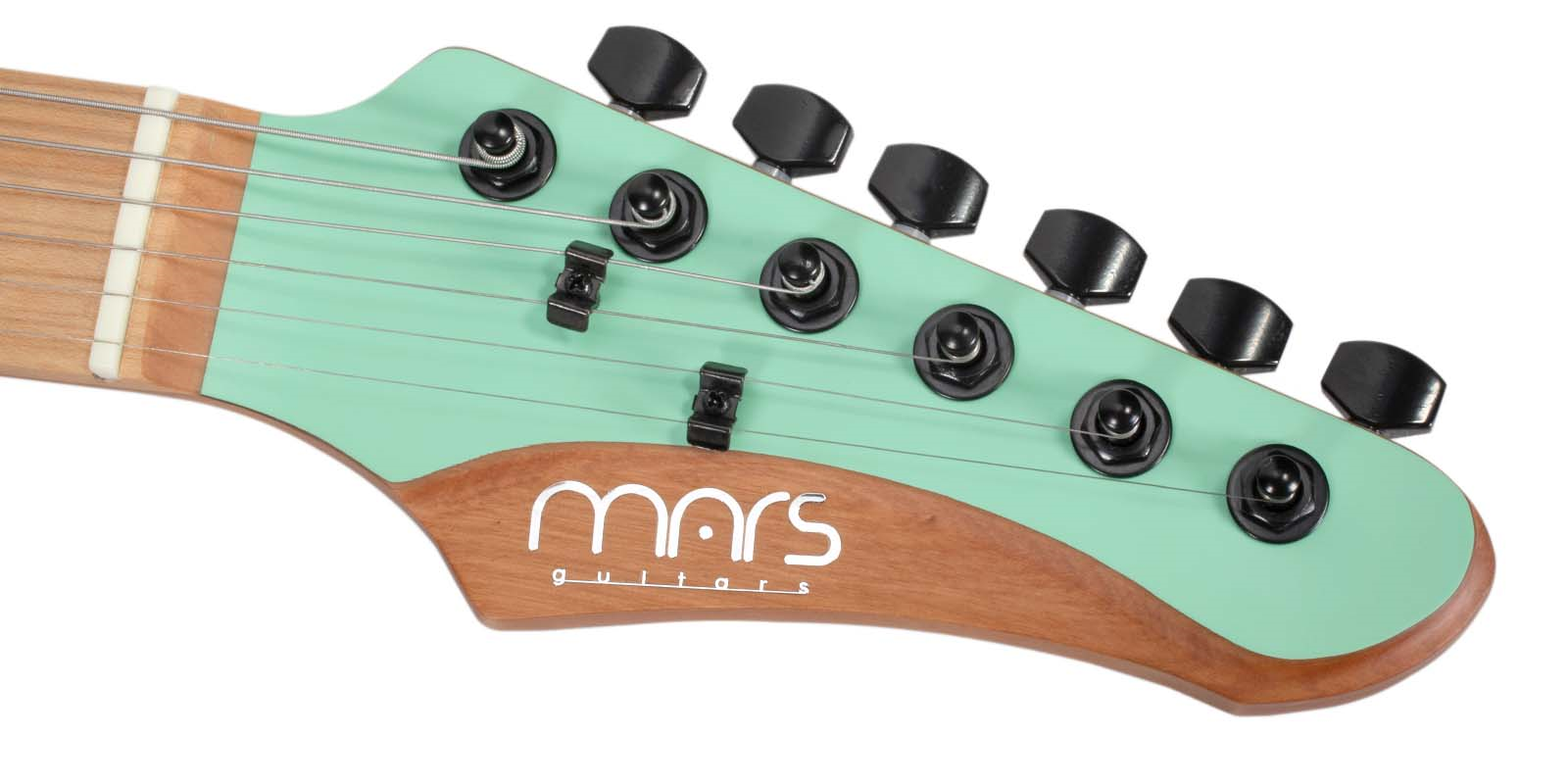 Foto 7 pulgar | Guitarra Eléctrica 6 Cuerdas Mars Strat Solid Seafoam Green