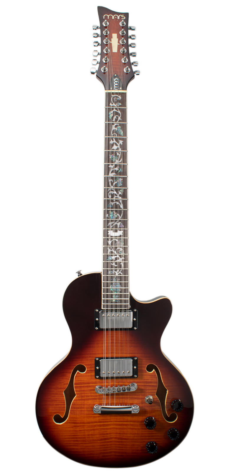 Guitarra Eléctrica Mars Single Cut 12 Cuerdas Violin Sunburst