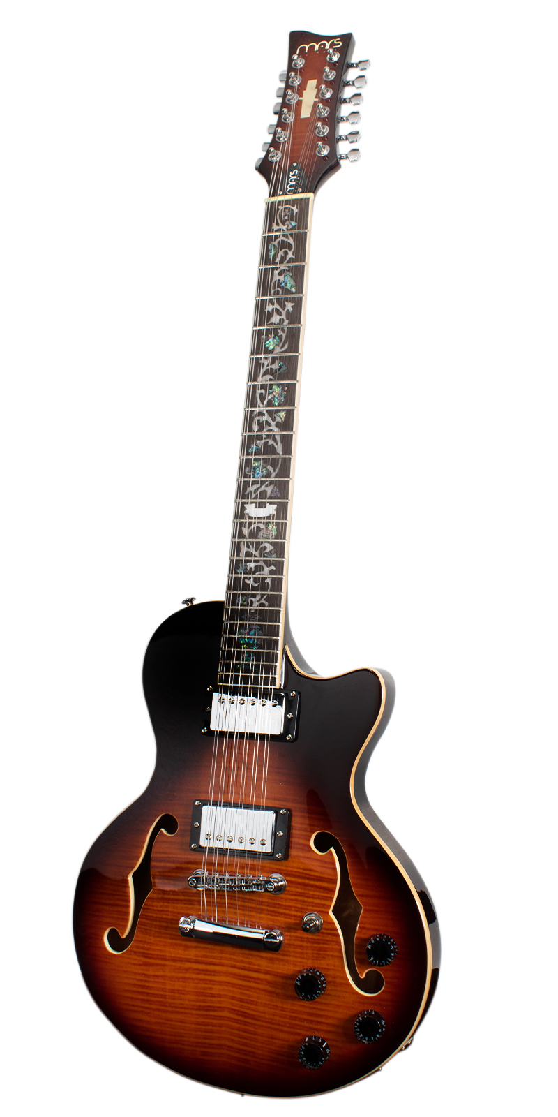 Foto 2 | Guitarra Eléctrica Mars Single Cut 12 Cuerdas Violin Sunburst